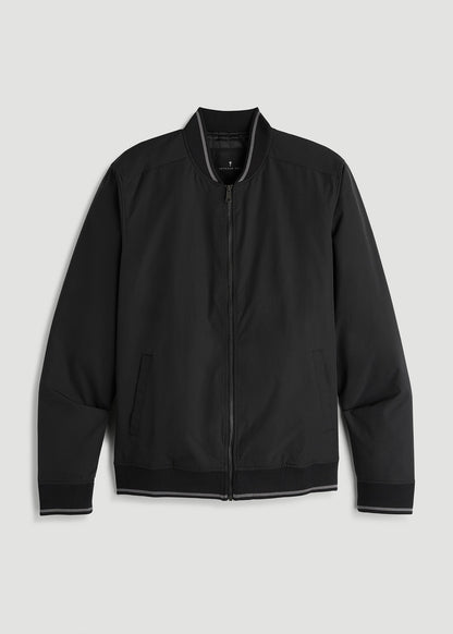 American Tall Men A.T. Bomber Jacket for Tall Men in Black