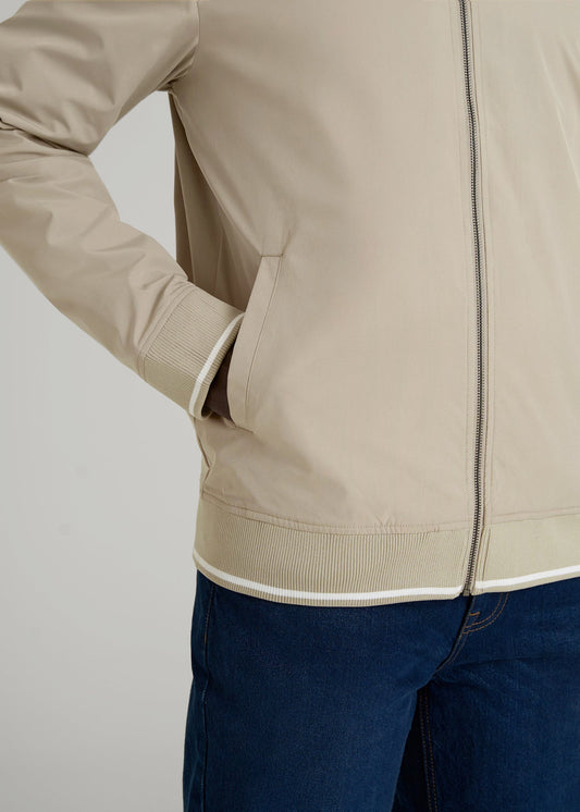 American Tall Men A.T. Bomber Jacket for Tall Men in Desert Khaki