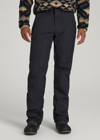 American Tall Men Snow Pants for Tall Men in Black