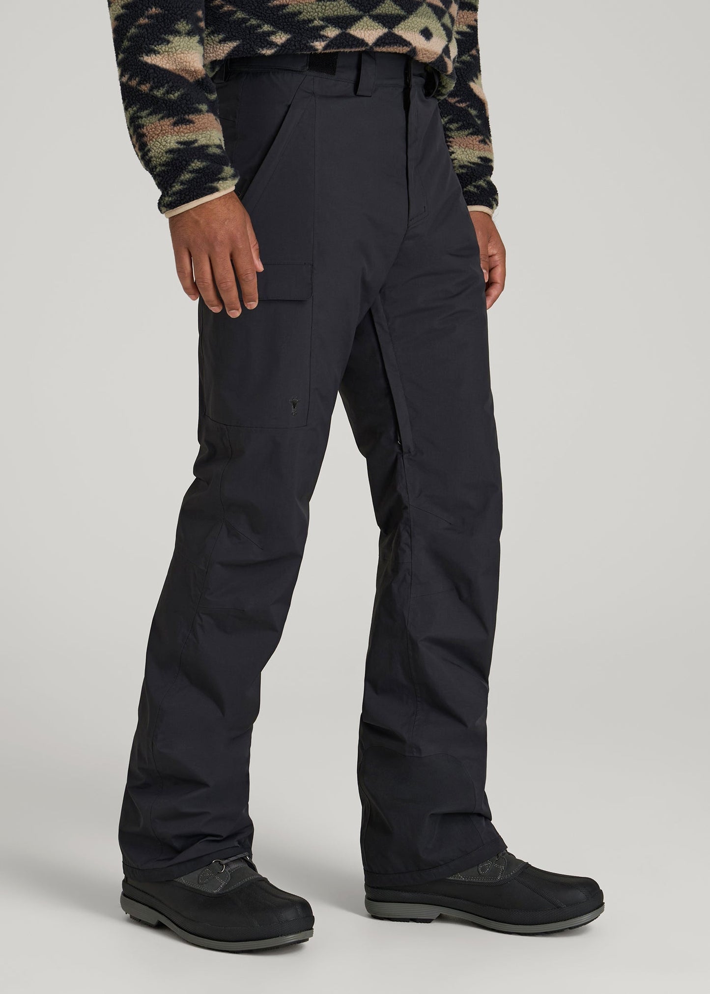 American Tall Men Snow Pants for Tall Men in Black