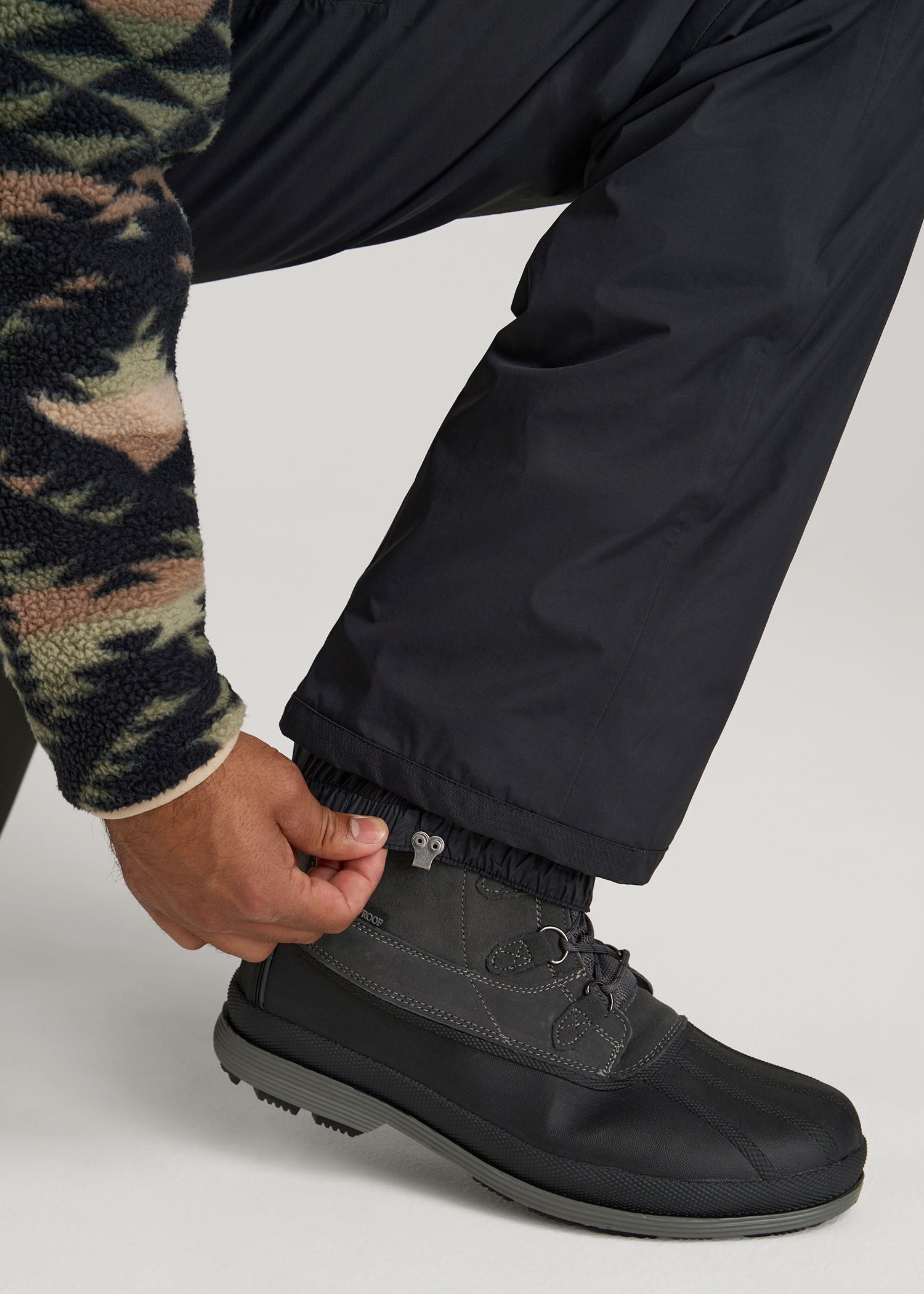 American Tall Men Snow Pants for Tall Men in Black