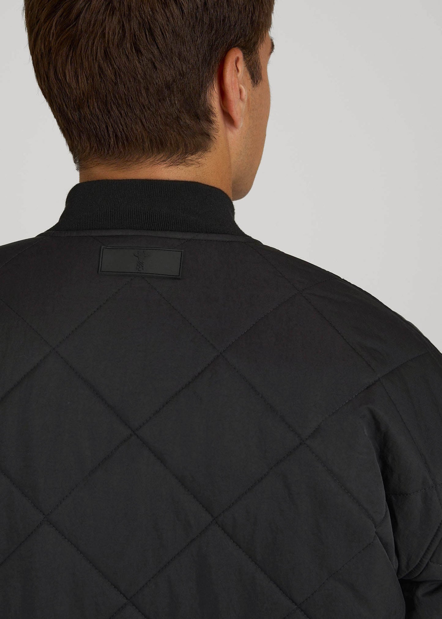 American Tall Men Quilted Jacket for Tall Men in Black