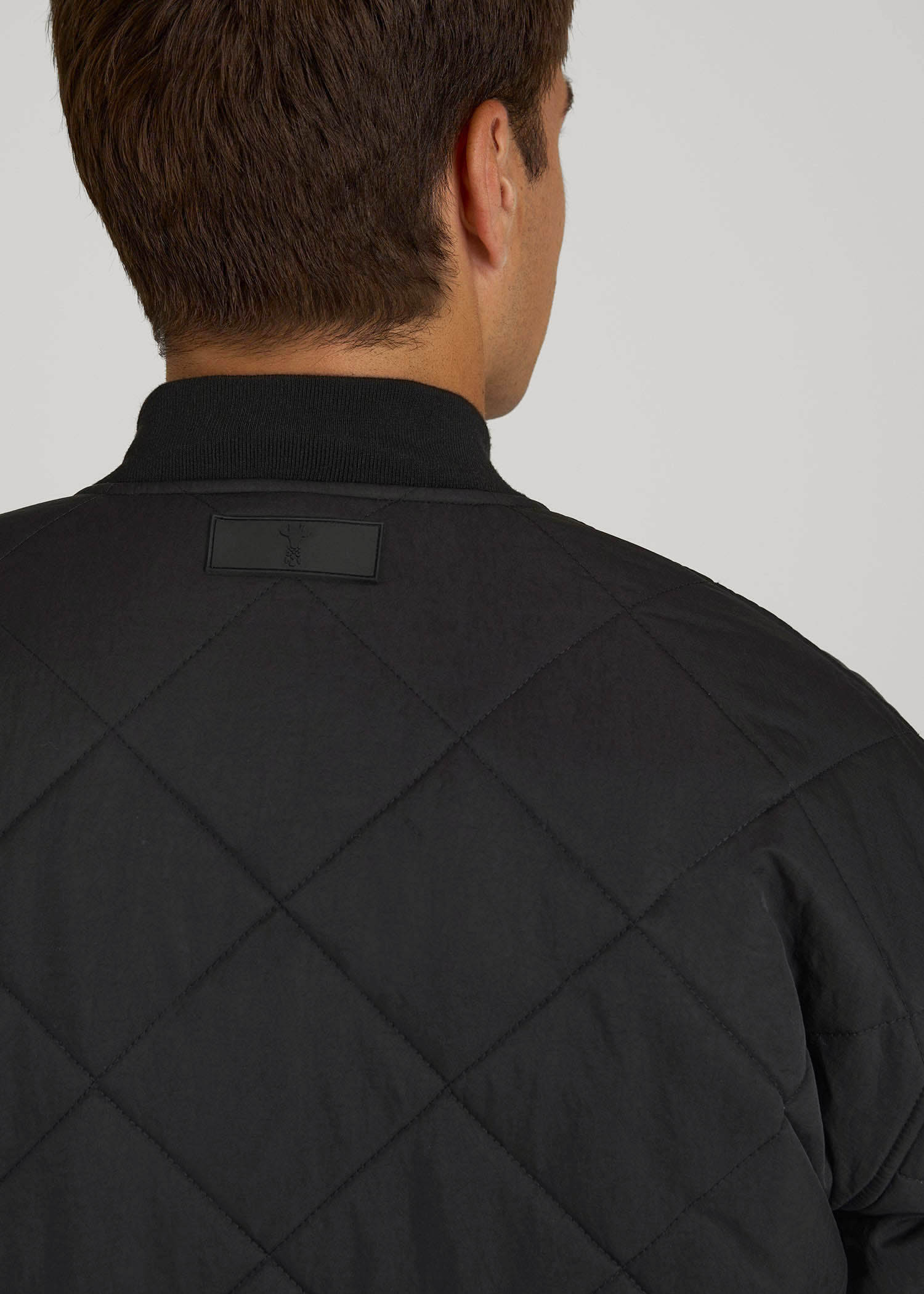 American Tall Men Quilted Jacket for Tall Men in Black