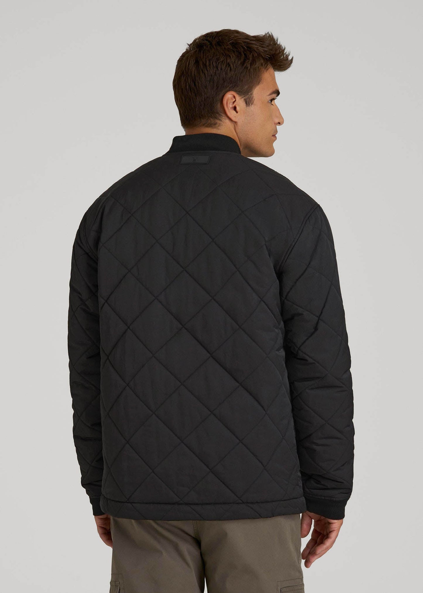 American Tall Men Quilted Jacket for Tall Men in Black