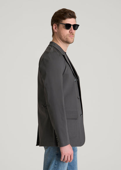 American Tall Men Stretch Commuter Chino Sport Coat for Tall Men in Slate
