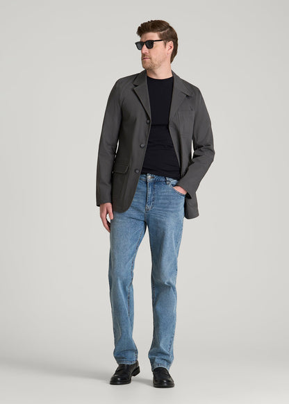 American Tall Men Stretch Commuter Chino Sport Coat for Tall Men in Slate