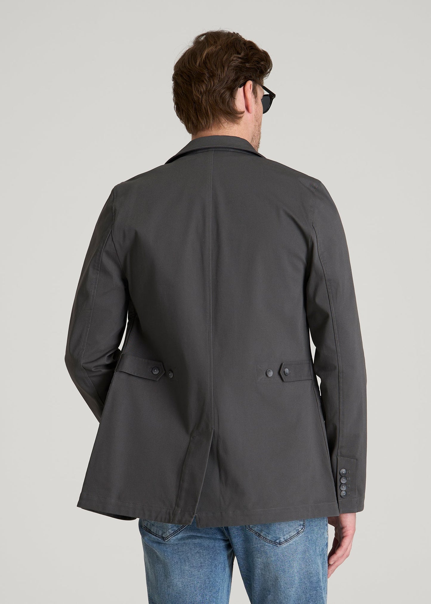 American Tall Men Stretch Commuter Chino Sport Coat for Tall Men in Slate