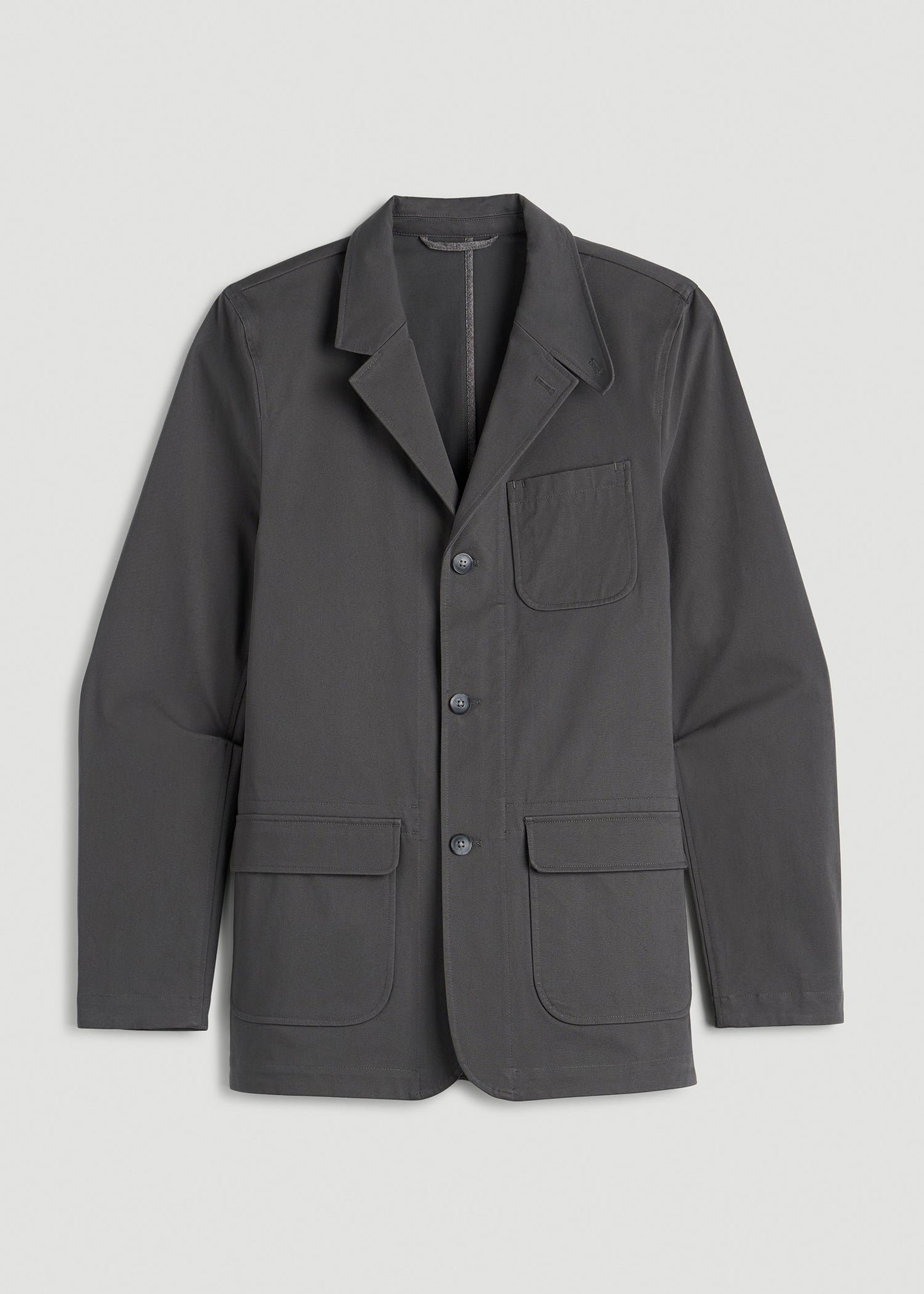American Tall Men Stretch Commuter Chino Sport Coat for Tall Men in Slate