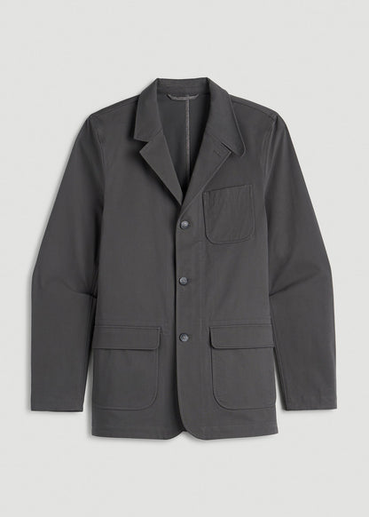 American Tall Men Stretch Commuter Chino Sport Coat for Tall Men in Slate