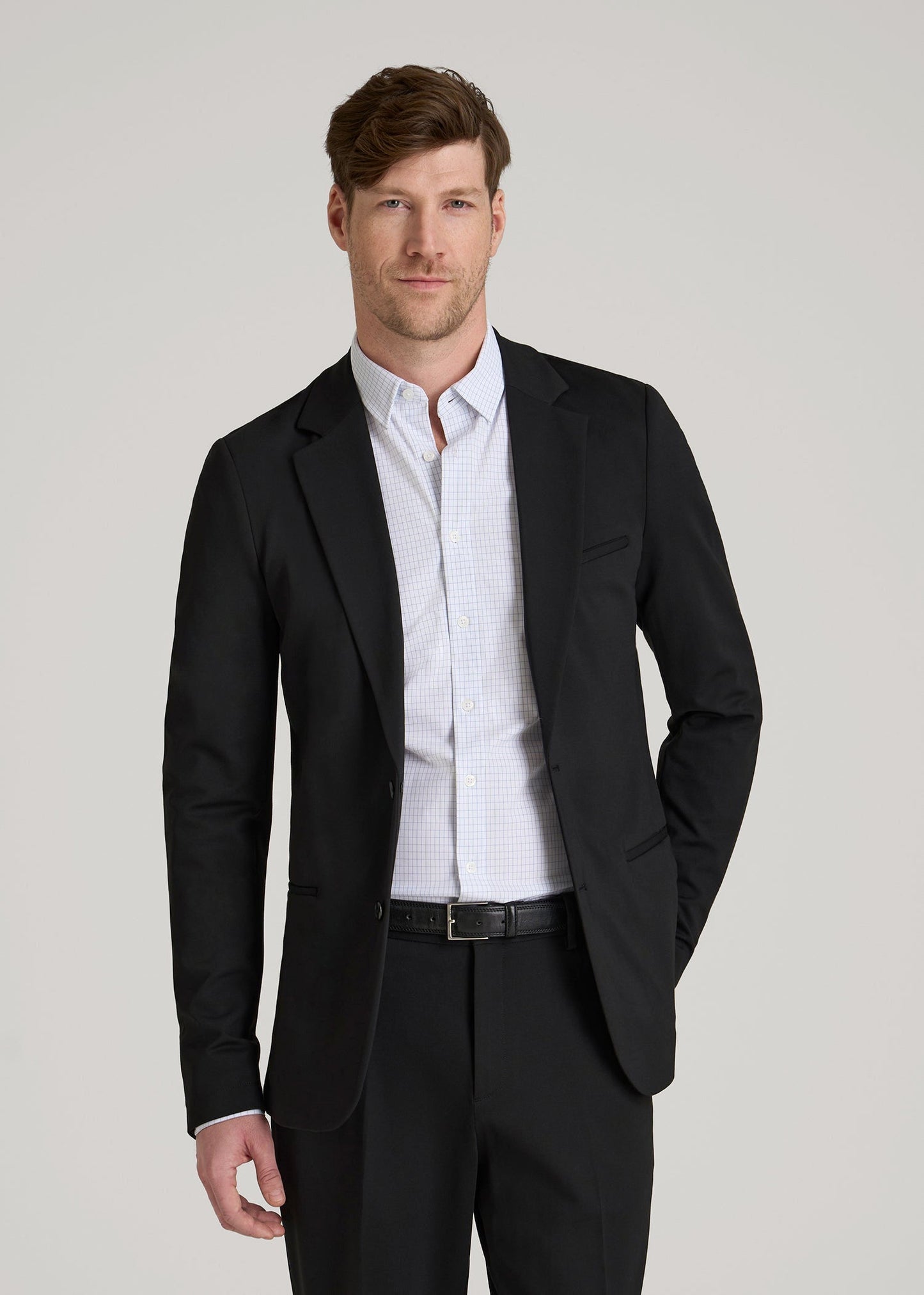 American Tall Men Flex Tech Suit Jacket for Tall Men in Black