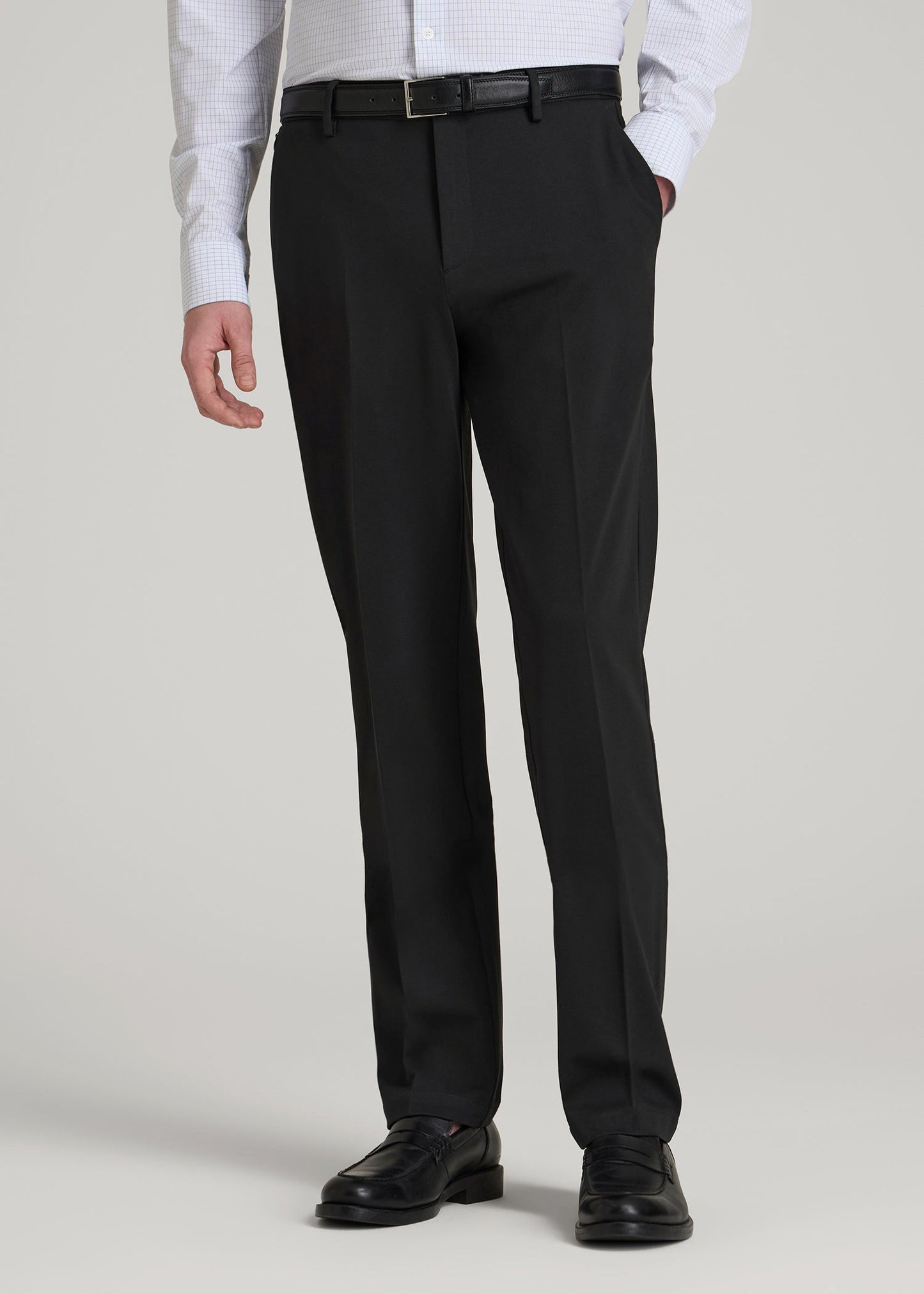 American Tall Men Flex Tech Suit Pants for Tall Men in Black