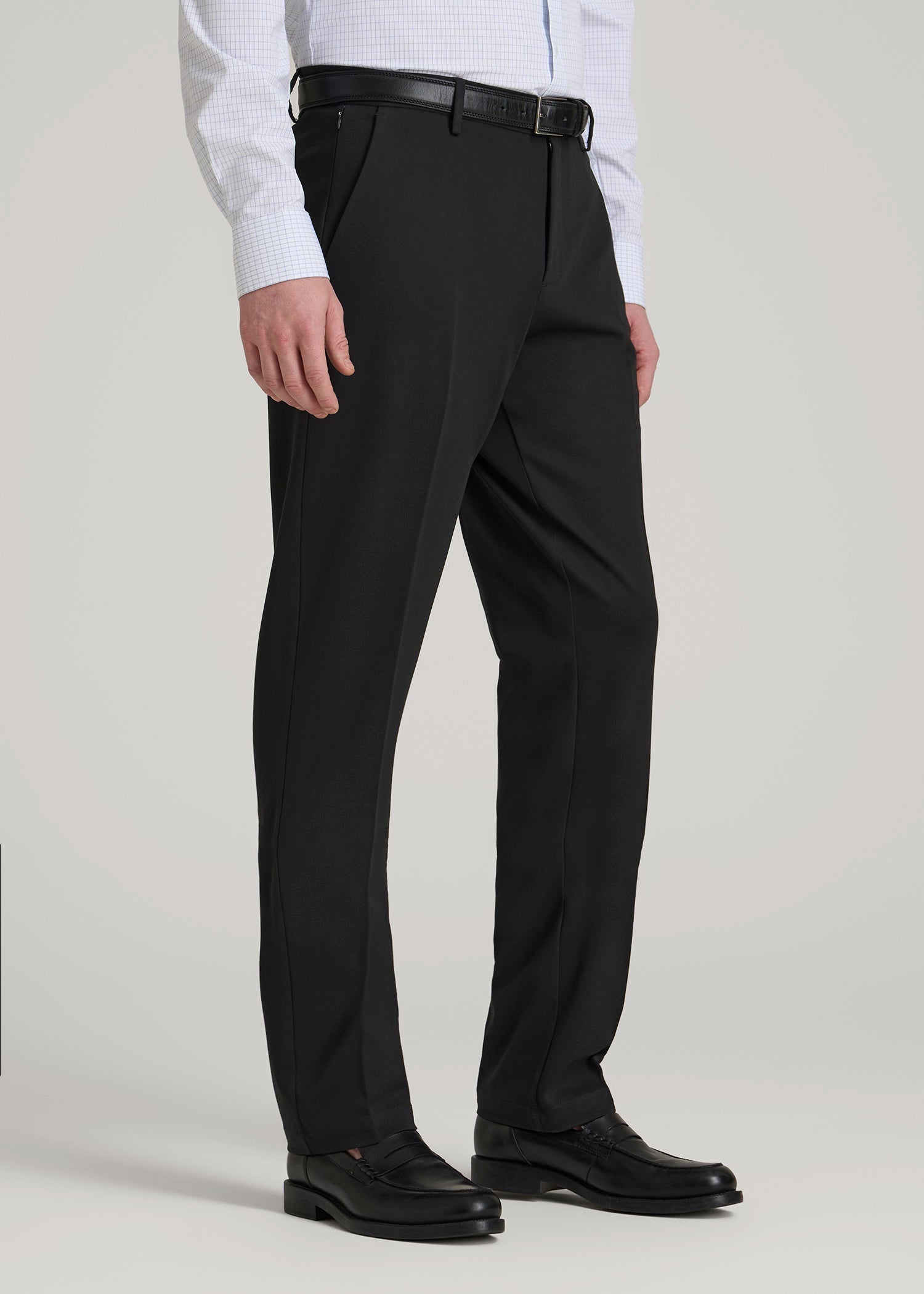American Tall Men Flex Tech Suit Pants for Tall Men in Black