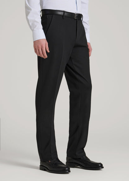 American Tall Men Flex Tech Suit Pants for Tall Men in Black