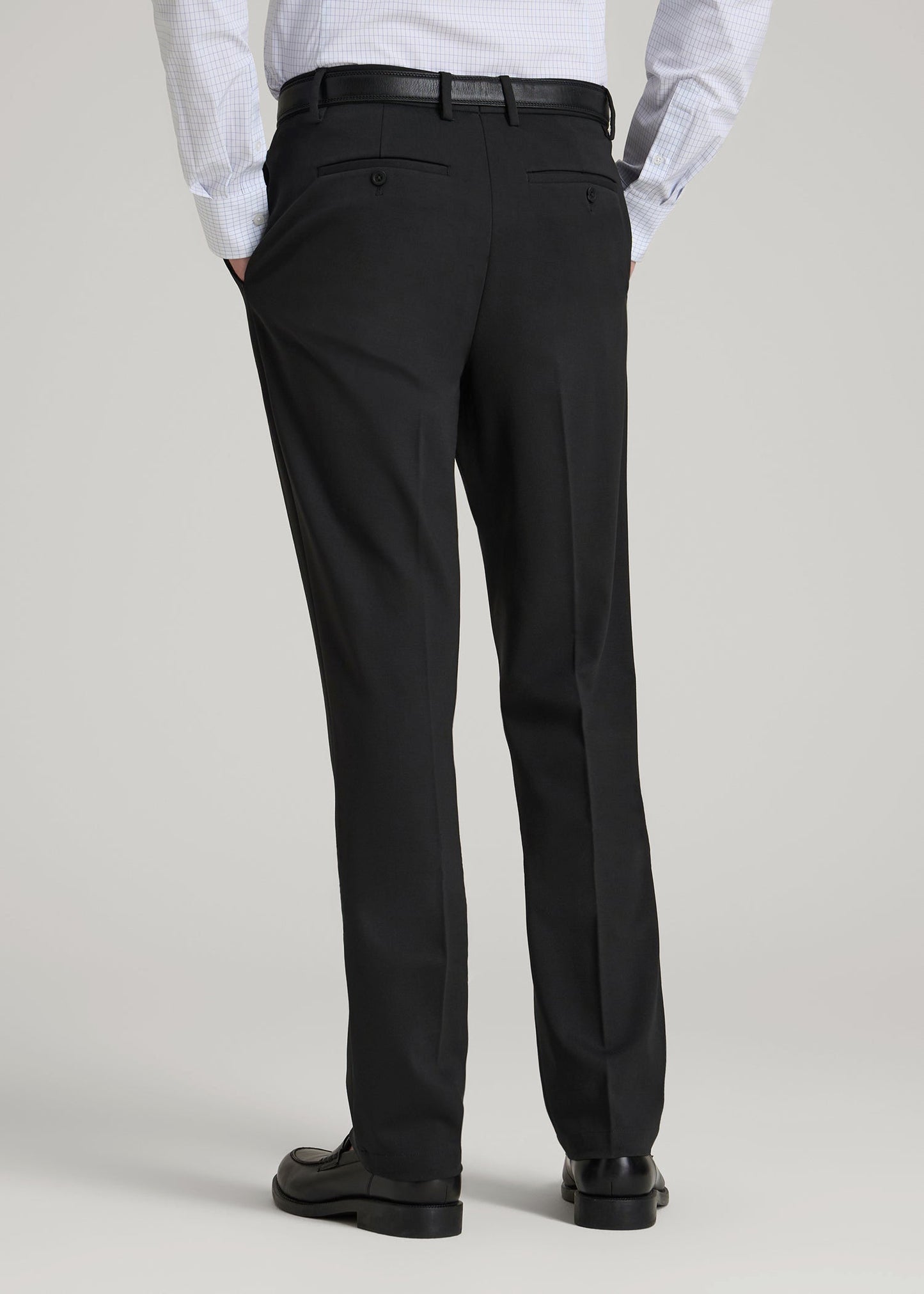 American Tall Men Flex Tech Suit Pants for Tall Men in Black
