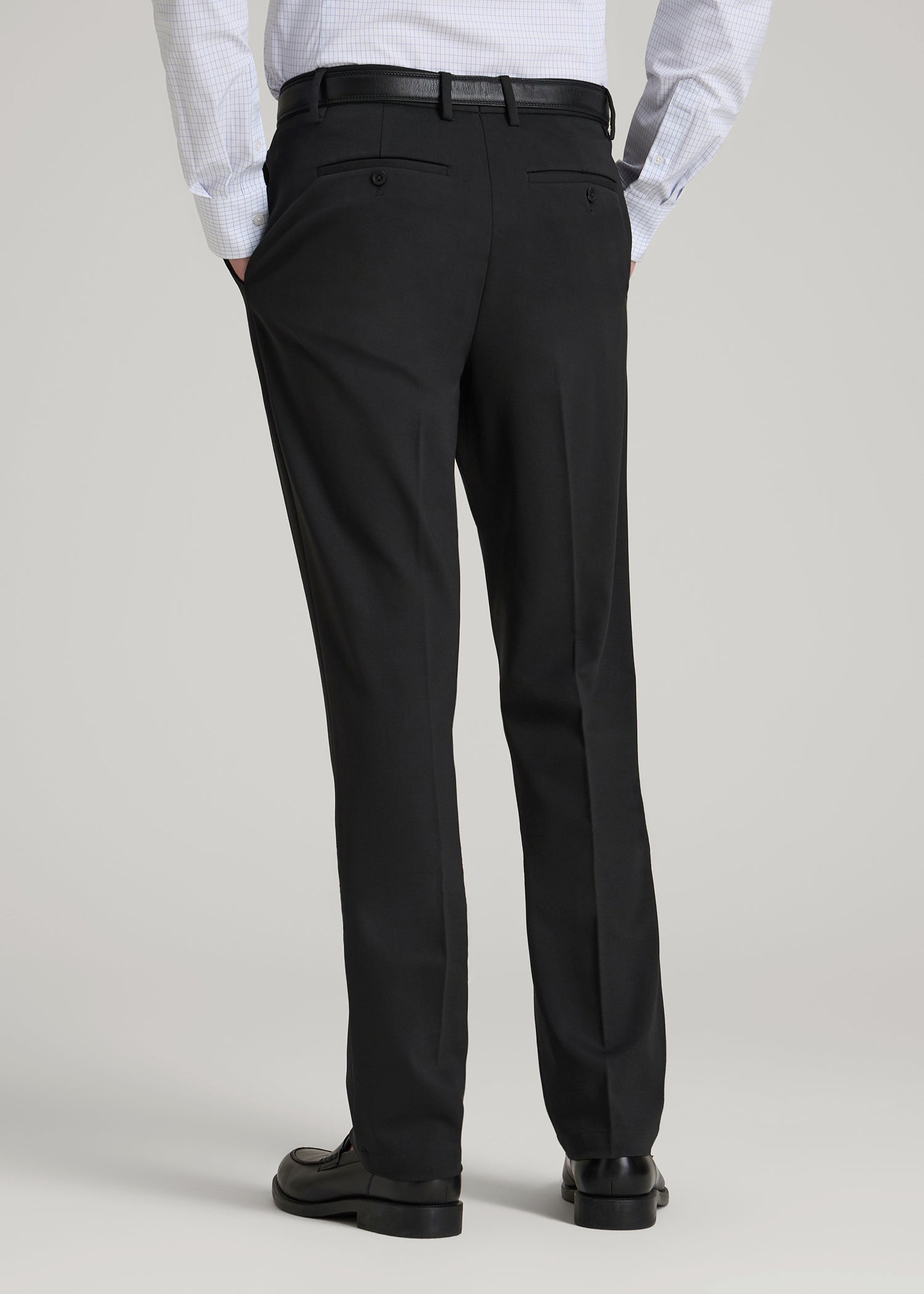 American Tall Men Flex Tech Suit Pants for Tall Men in Black