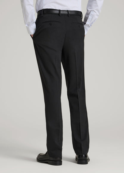 American Tall Men Flex Tech Suit Pants for Tall Men in Black