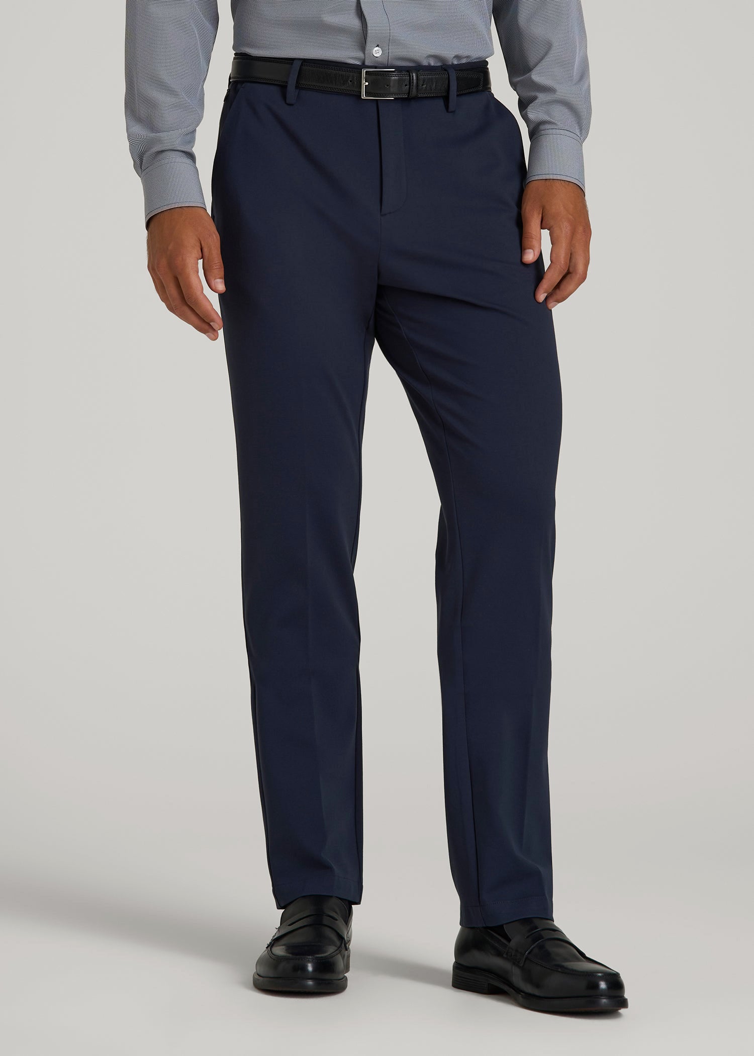 American Tall Men Flex Tech Suit Pants for Tall Men in Navy