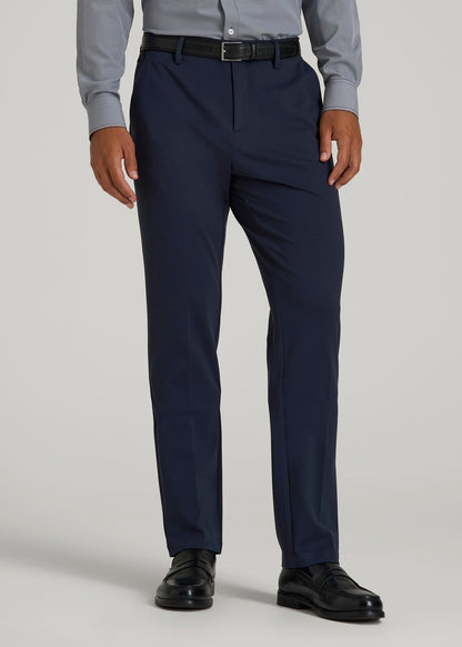 American Tall Men Flex Tech Suit Pants for Tall Men in Navy
