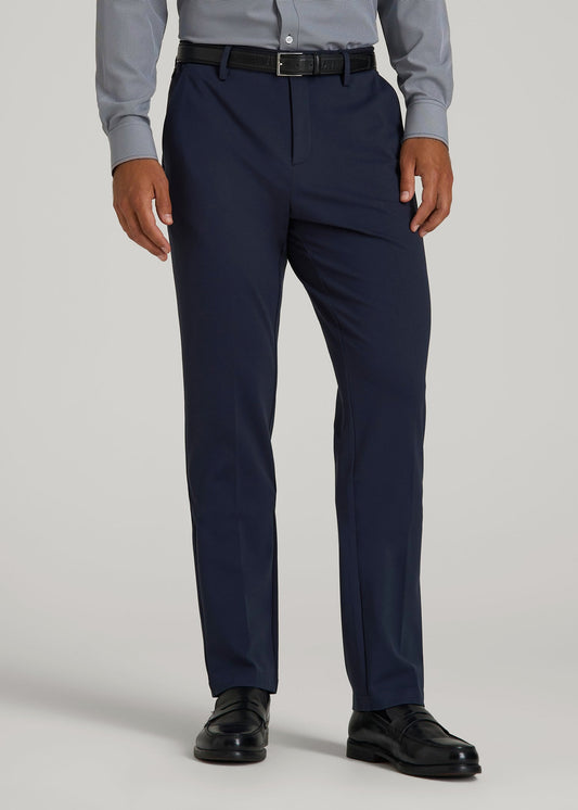American Tall Men Flex Tech Suit Pants for Tall Men in Navy