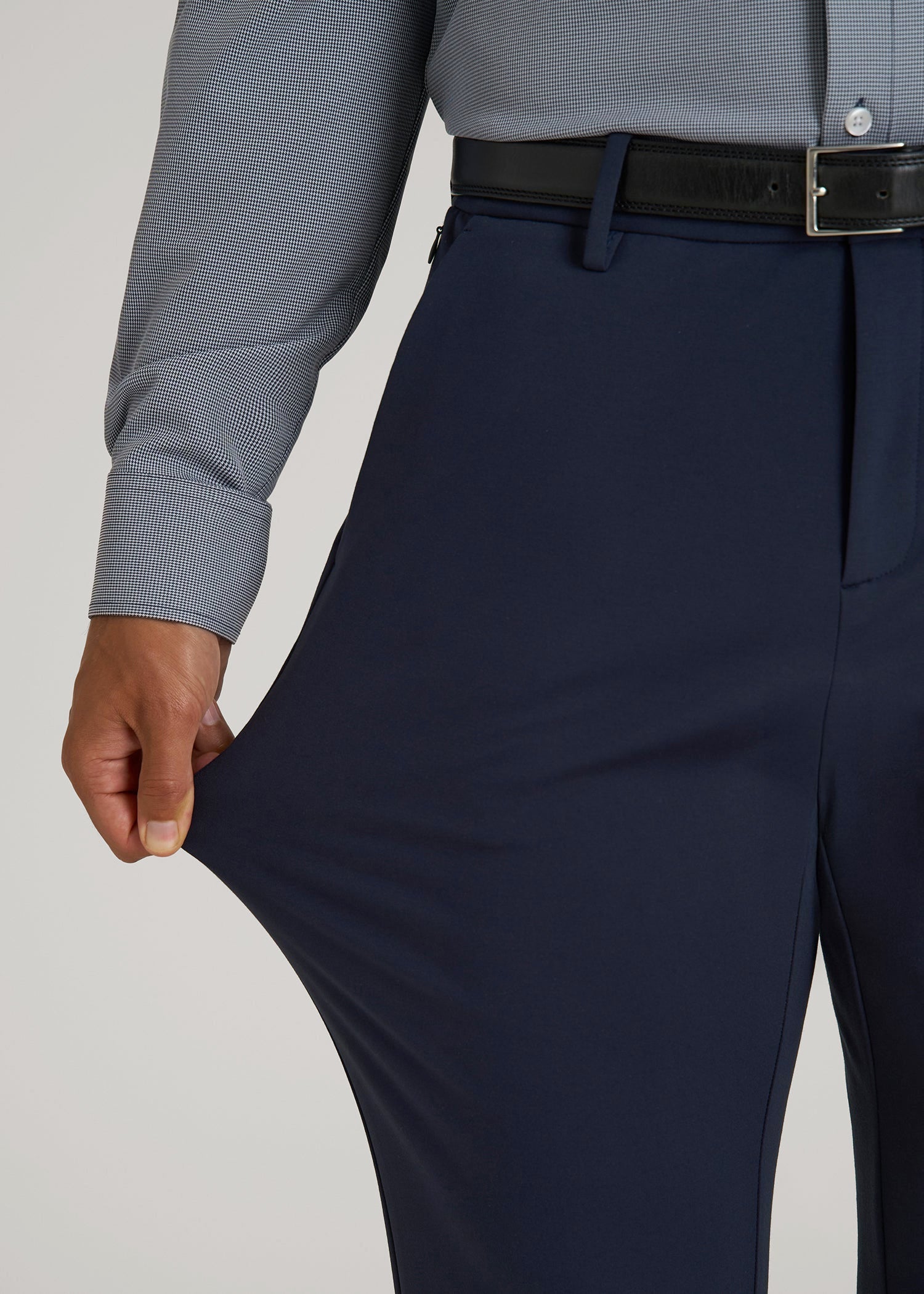 American Tall Men Flex Tech Suit Pants for Tall Men in Navy
