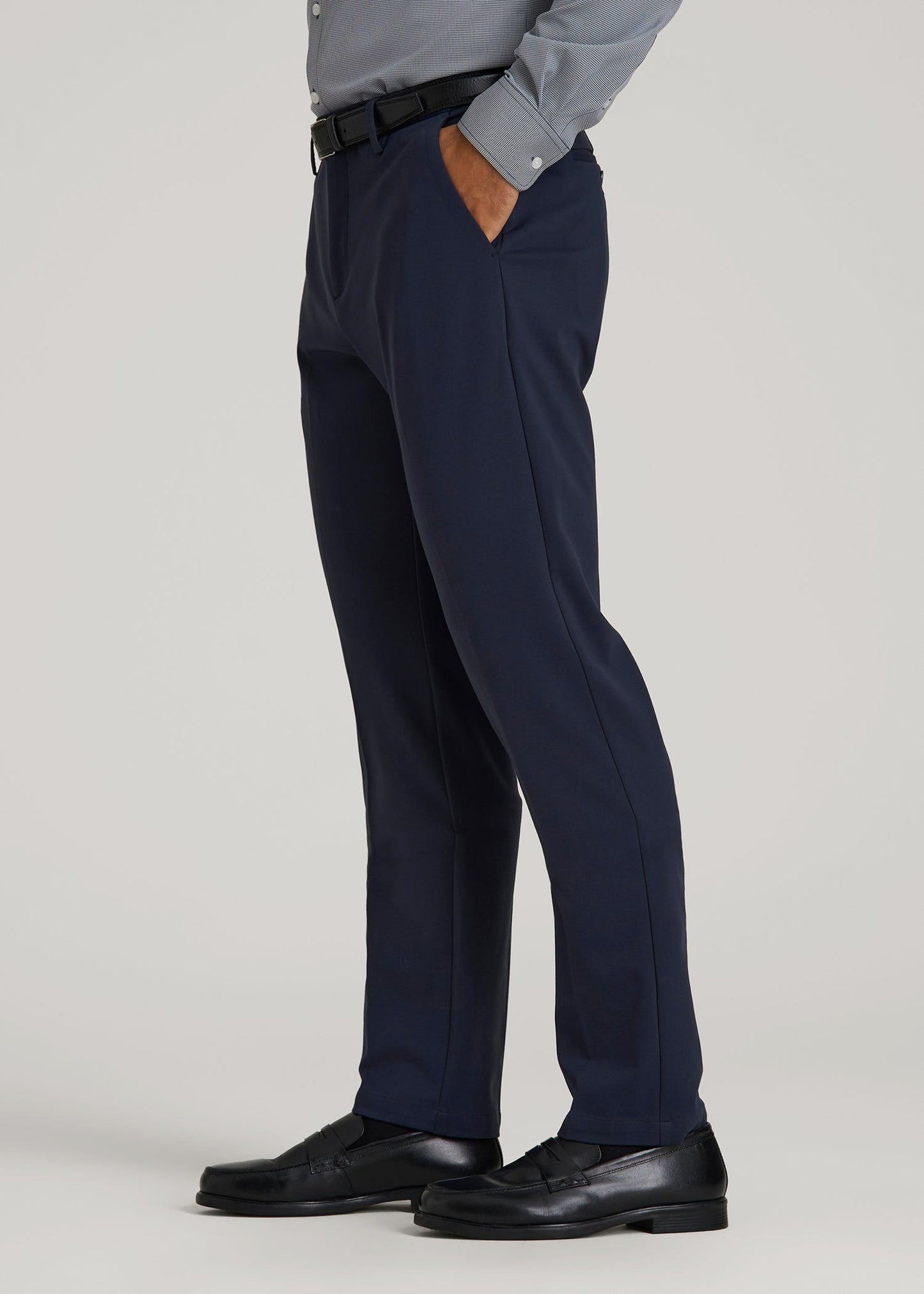 American Tall Men Flex Tech Suit Pants for Tall Men in Navy