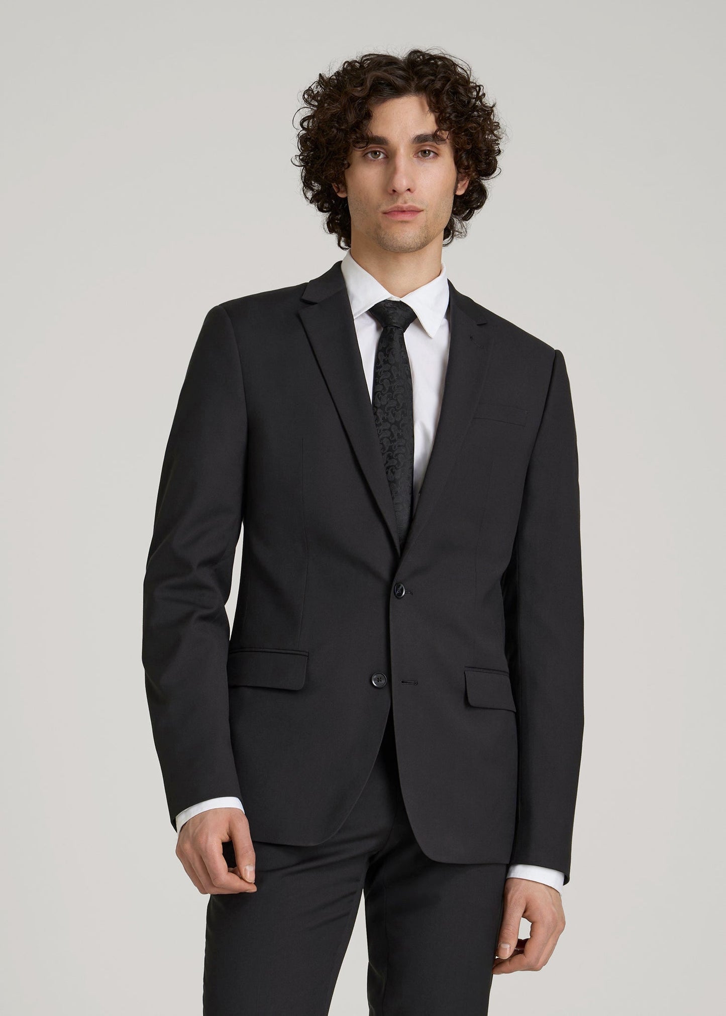 American Tall Men Suit Jacket for Tall Men in Black