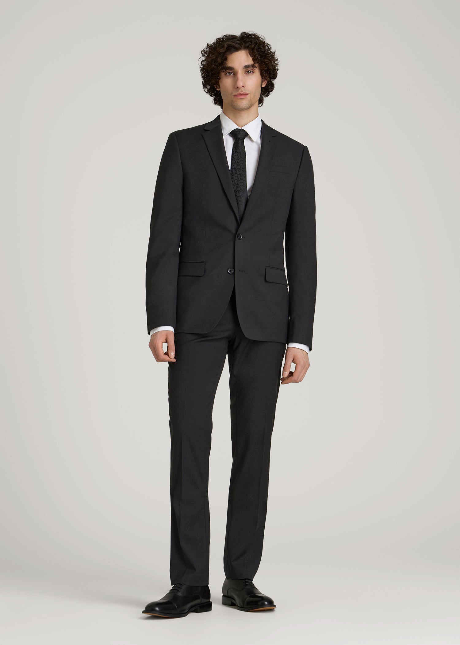 American Tall Men Suit Jacket for Tall Men in Black