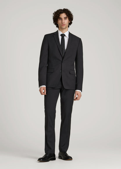 American Tall Men Suit Jacket for Tall Men in Black