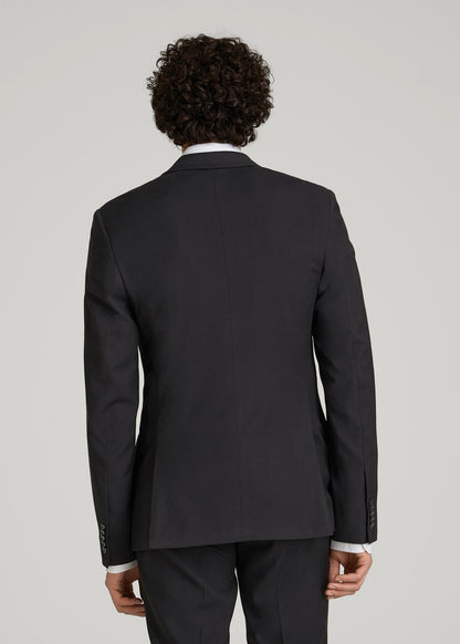 American Tall Men Suit Jacket for Tall Men in Black