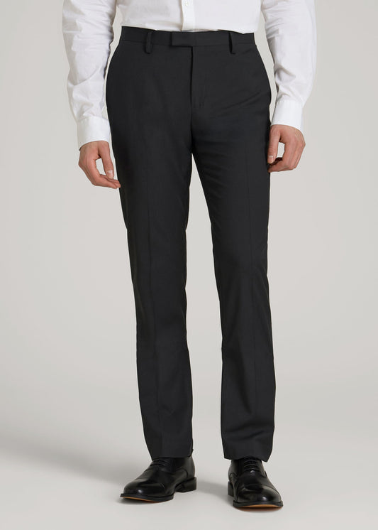 American Tall Men Suit Trousers for Tall Men in Black