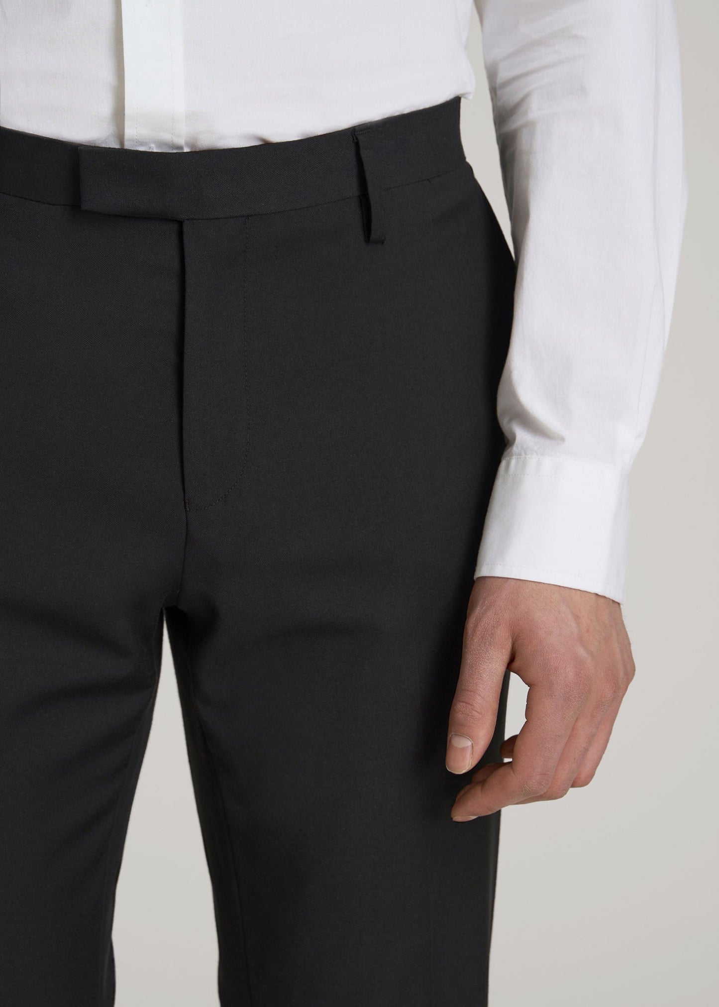 American Tall Men Suit Trousers for Tall Men in Black