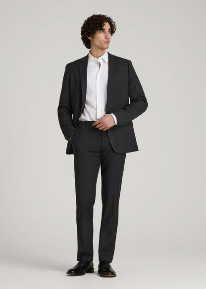 American Tall Men Suit Trousers for Tall Men in Black