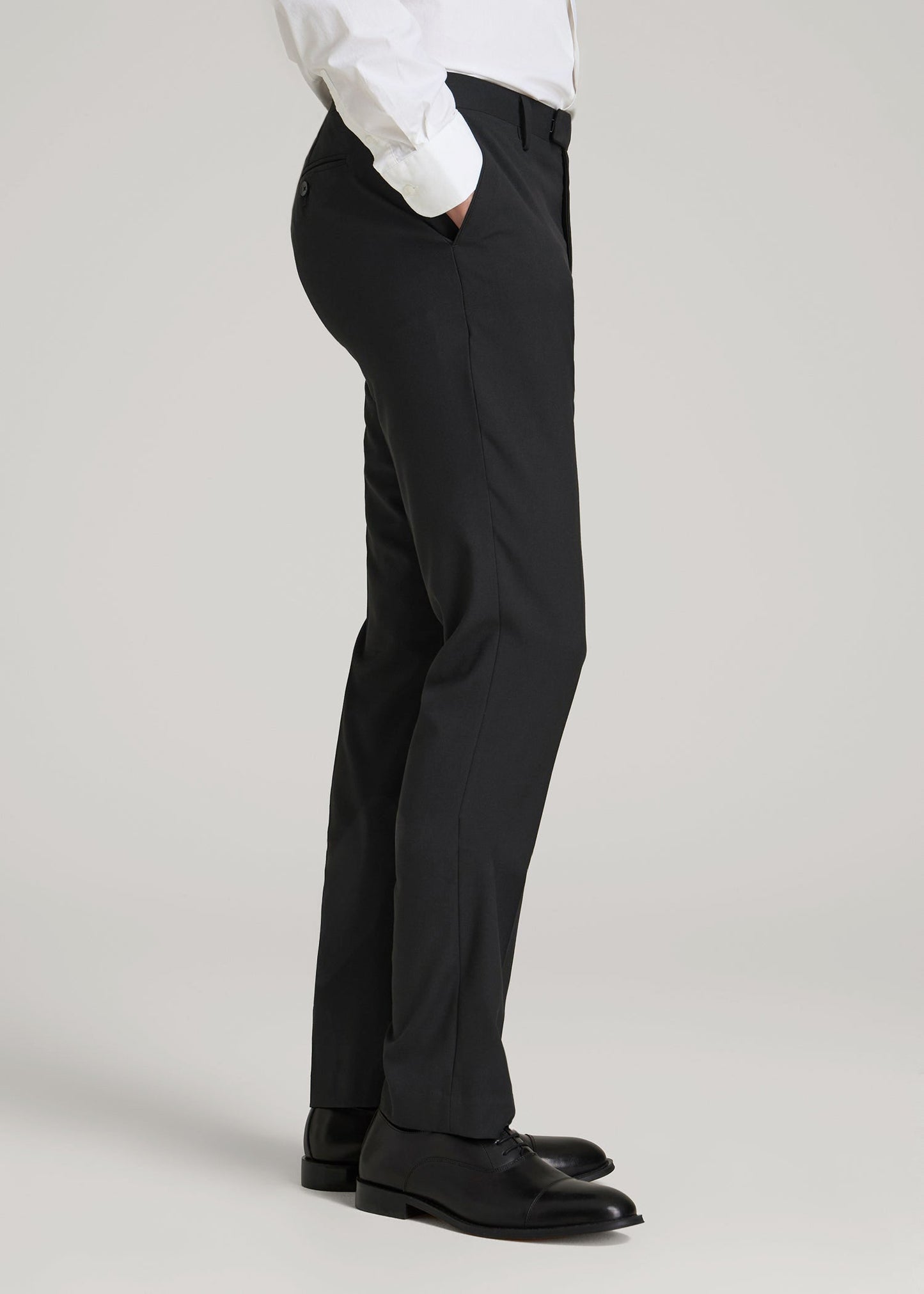 American Tall Men Suit Trousers for Tall Men in Black
