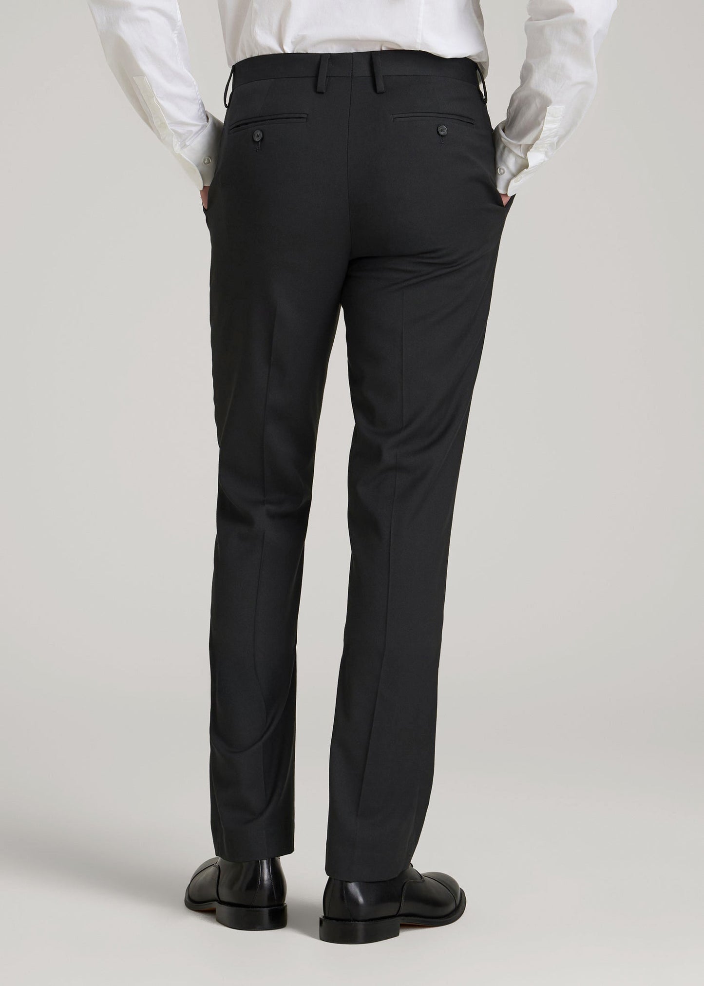 American Tall Men Suit Trousers for Tall Men in Black