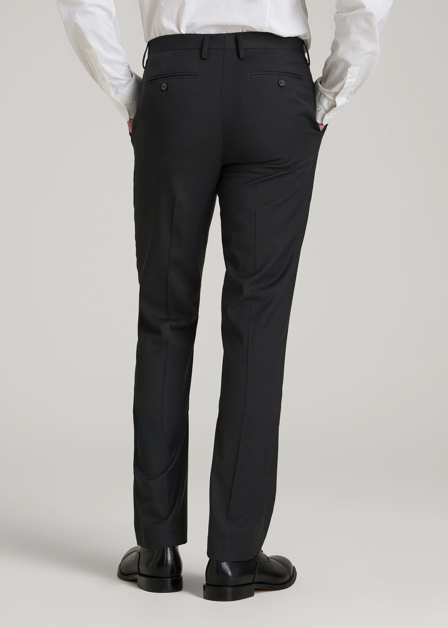 American Tall Men Suit Trousers for Tall Men in Black