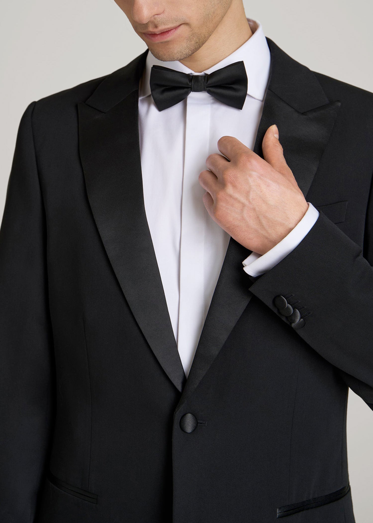 American Tall Men Tuxedo Jacket for Tall Men in Black