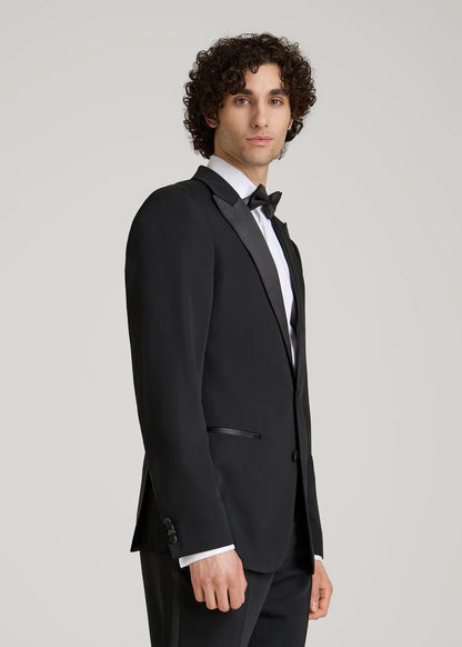American Tall Men Tuxedo Jacket for Tall Men in Black