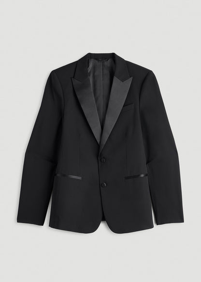 American Tall Men Tuxedo Jacket for Tall Men in Black