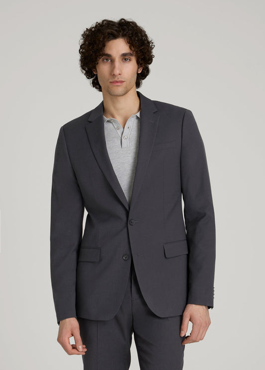 American Tall Men Suit Jacket for Tall Men in Mid Grey