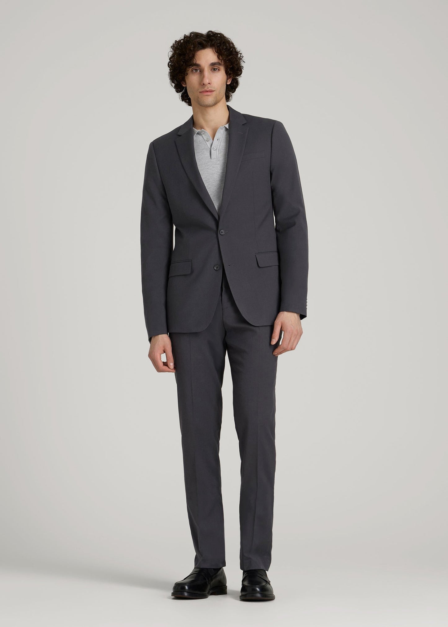 American Tall Men Suit Jacket for Tall Men in Mid Grey