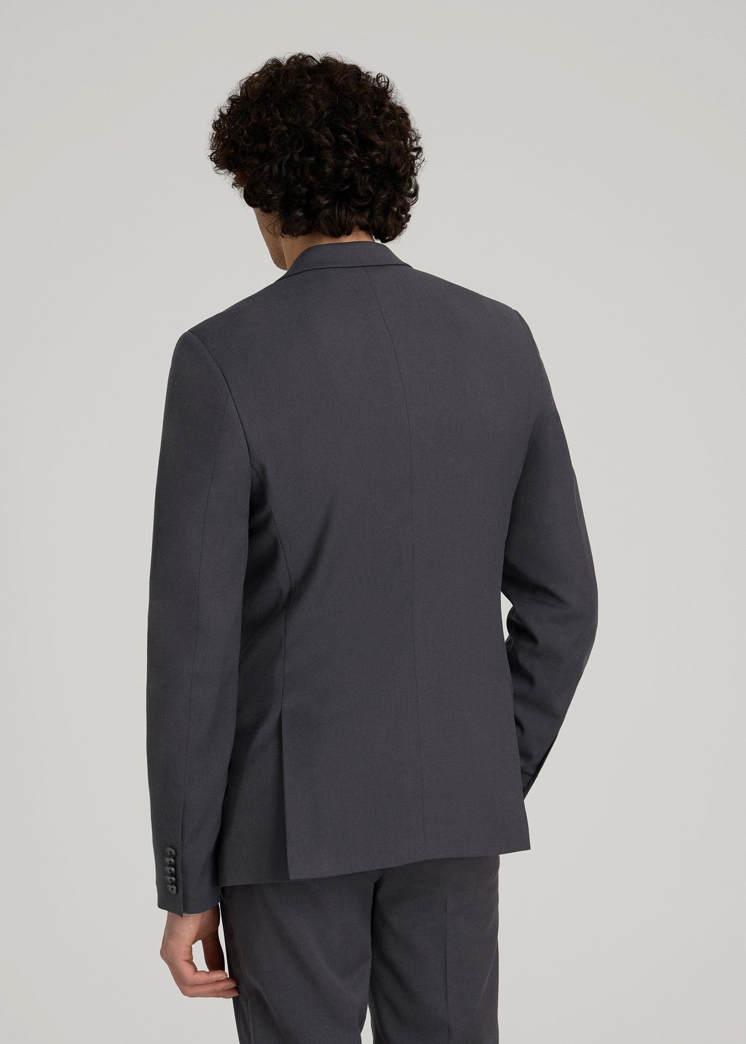 American Tall Men Suit Jacket for Tall Men in Mid Grey