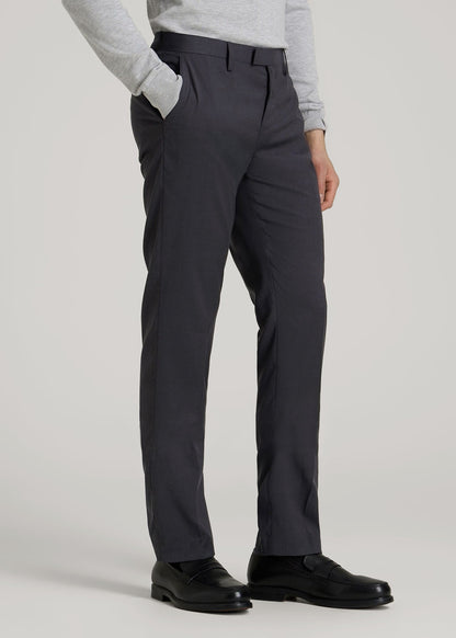 American Tall Men Suit Trousers for Tall Men in Mid Grey