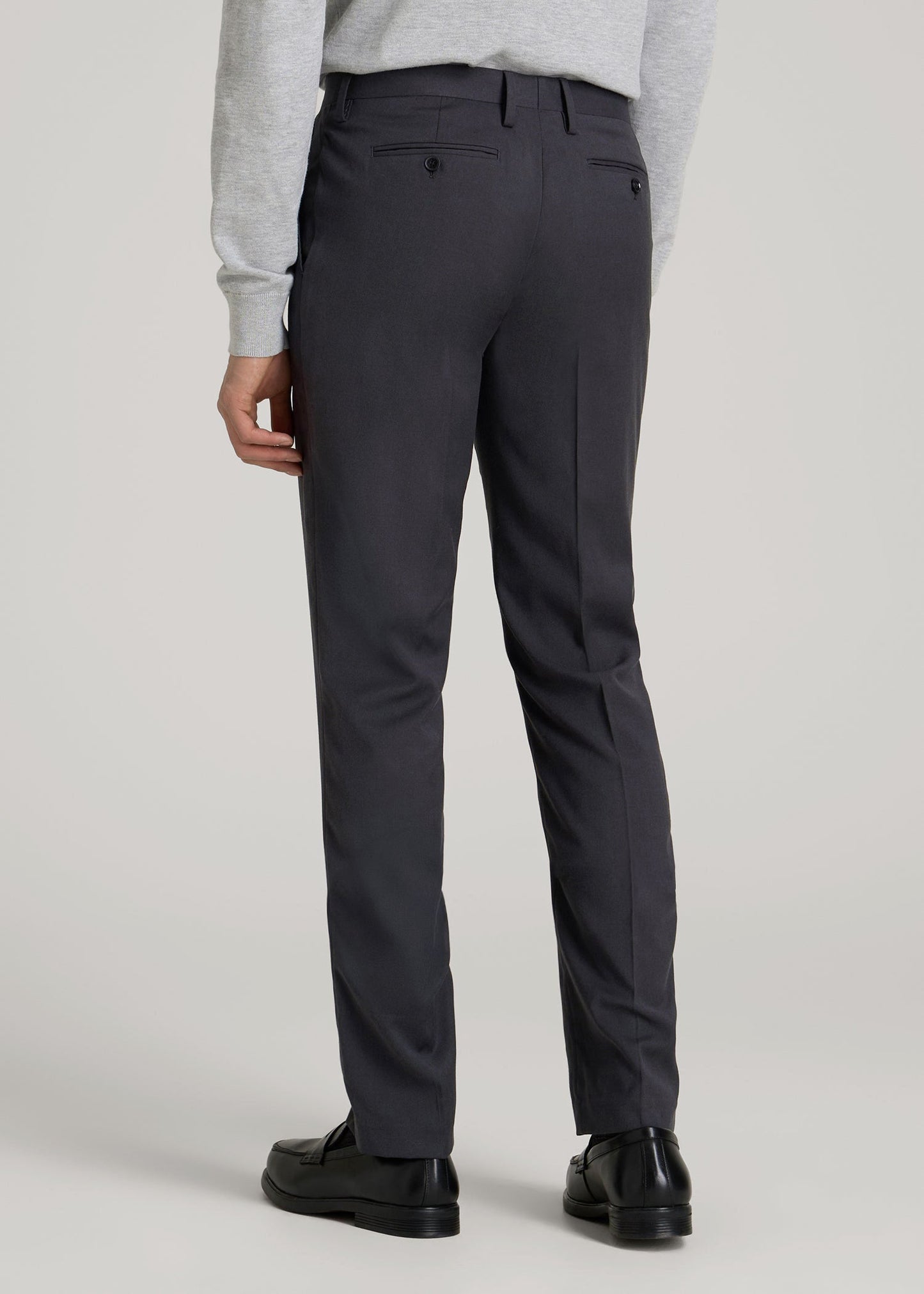 American Tall Men Suit Trousers for Tall Men in Mid Grey