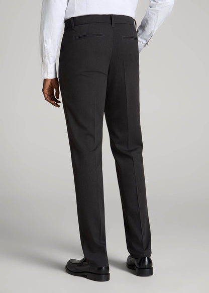 American Tall Men TAPERED-FIT Stretch Dress Pants for Tall Men in Charcoal Heather