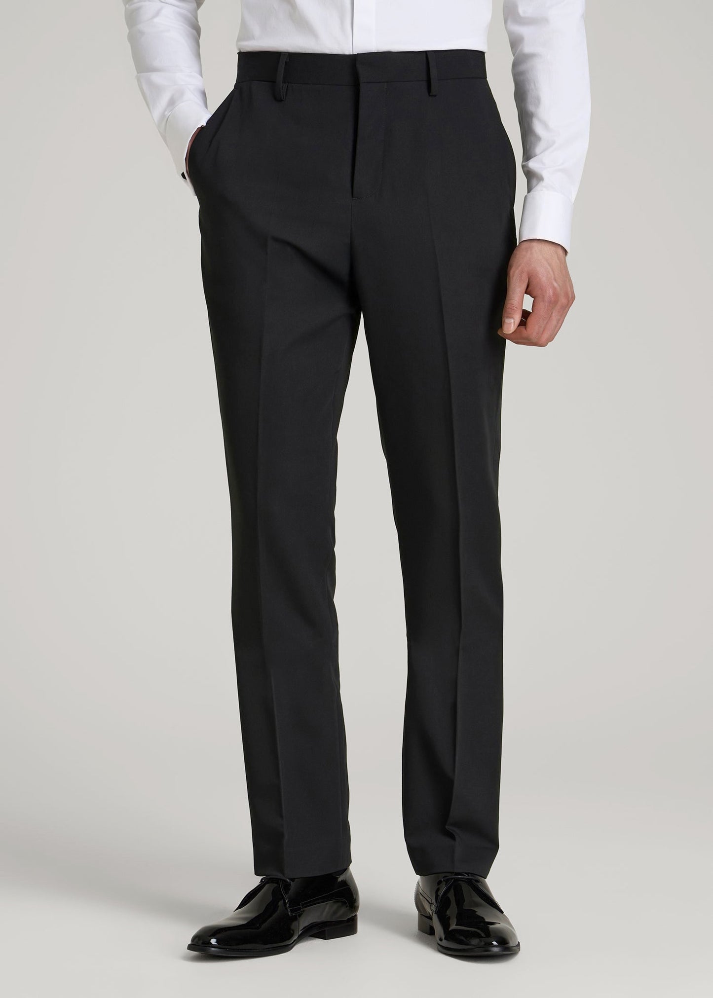 American Tall Men Tuxedo Pants for Tall Men in Black