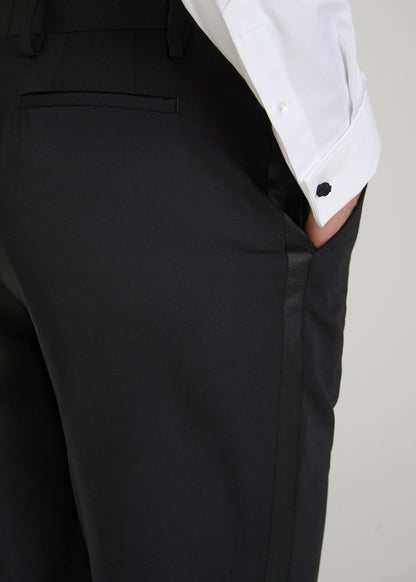 American Tall Men Tuxedo Pants for Tall Men in Black