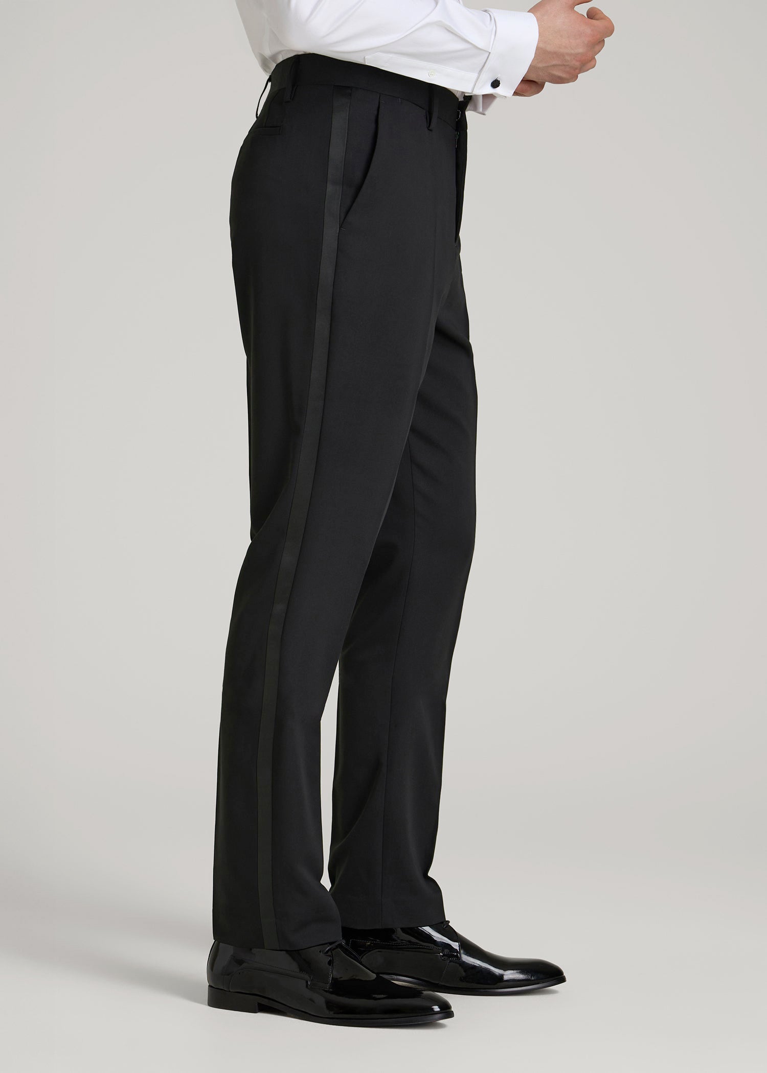 American Tall Men Tuxedo Pants for Tall Men in Black