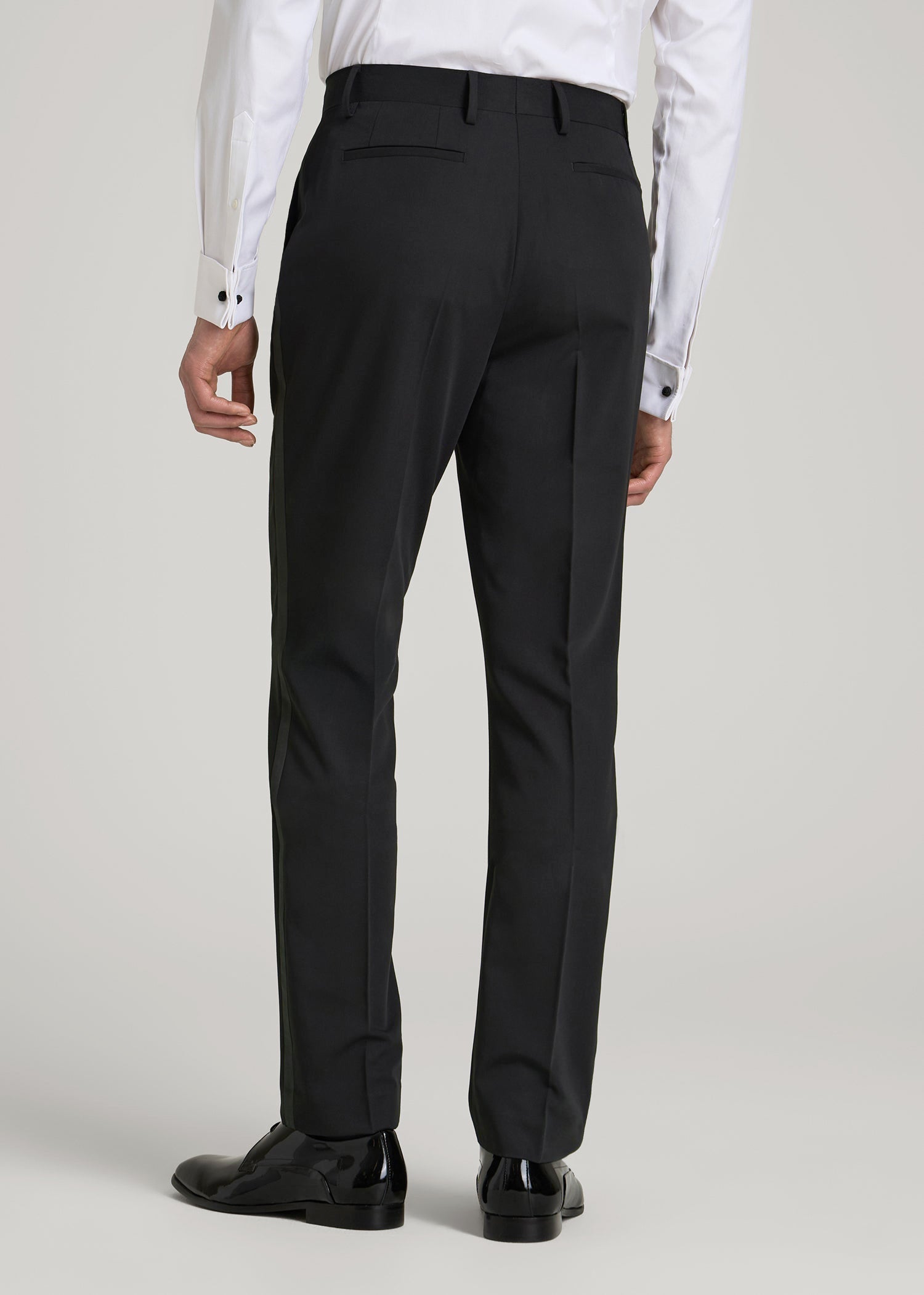 American Tall Men Tuxedo Pants for Tall Men in Black
