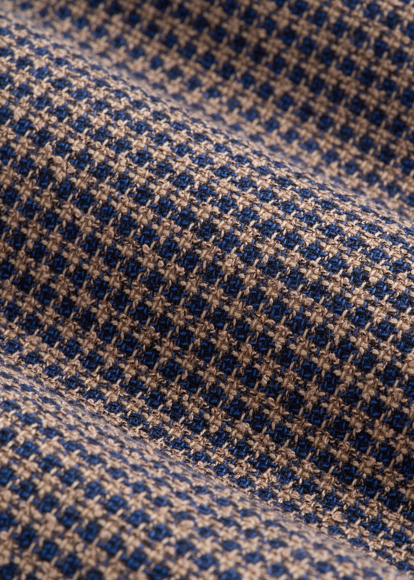 American Tall Men Core Blazer for Tall Men in Brown and Blue Mini Houndstooth