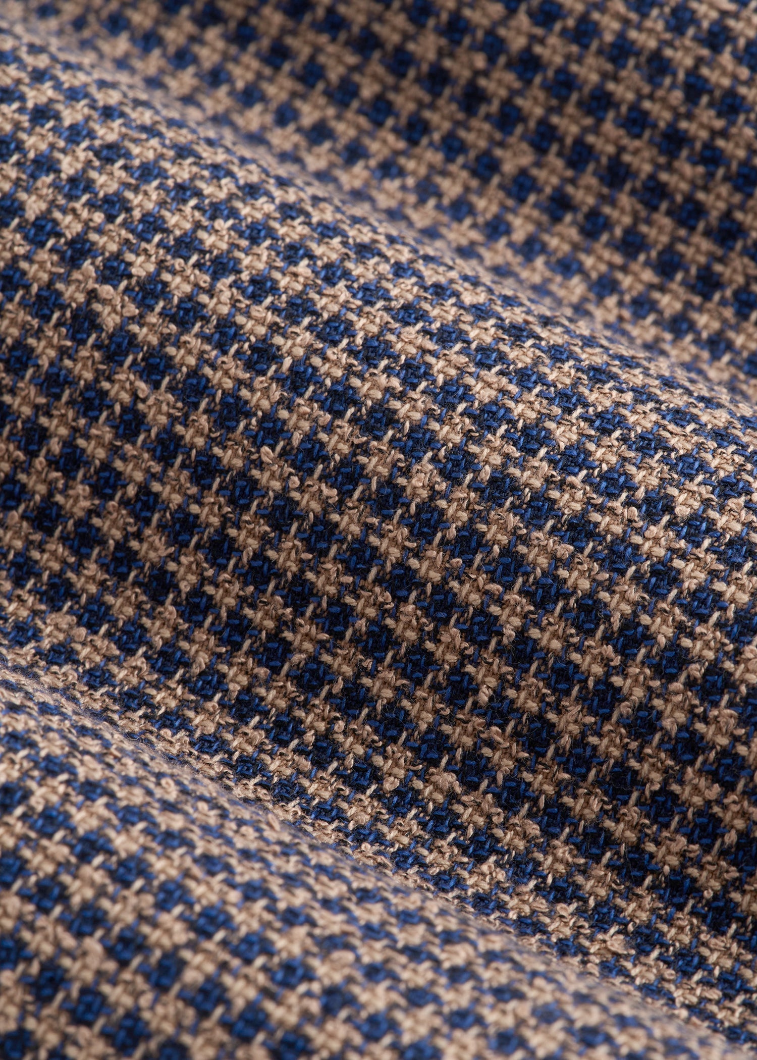 American Tall Men Core Blazer for Tall Men in Brown and Blue Mini Houndstooth